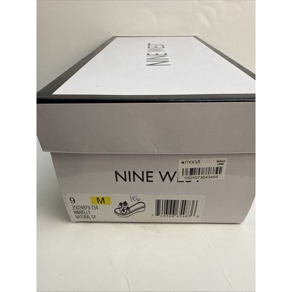 Nine West Womens Relly Open Toe Casual Slide Sandals Beige Size 9 NWB - Picture 10 of 10